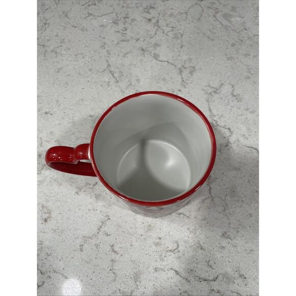 STRAWBERRY HEARTS 18oz Mug Heart Handle Spectrum Strawberries Valentines Cup NEW - Picture 4 of 7